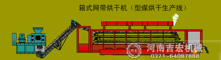 网带式烘干机型煤烘干生产线
